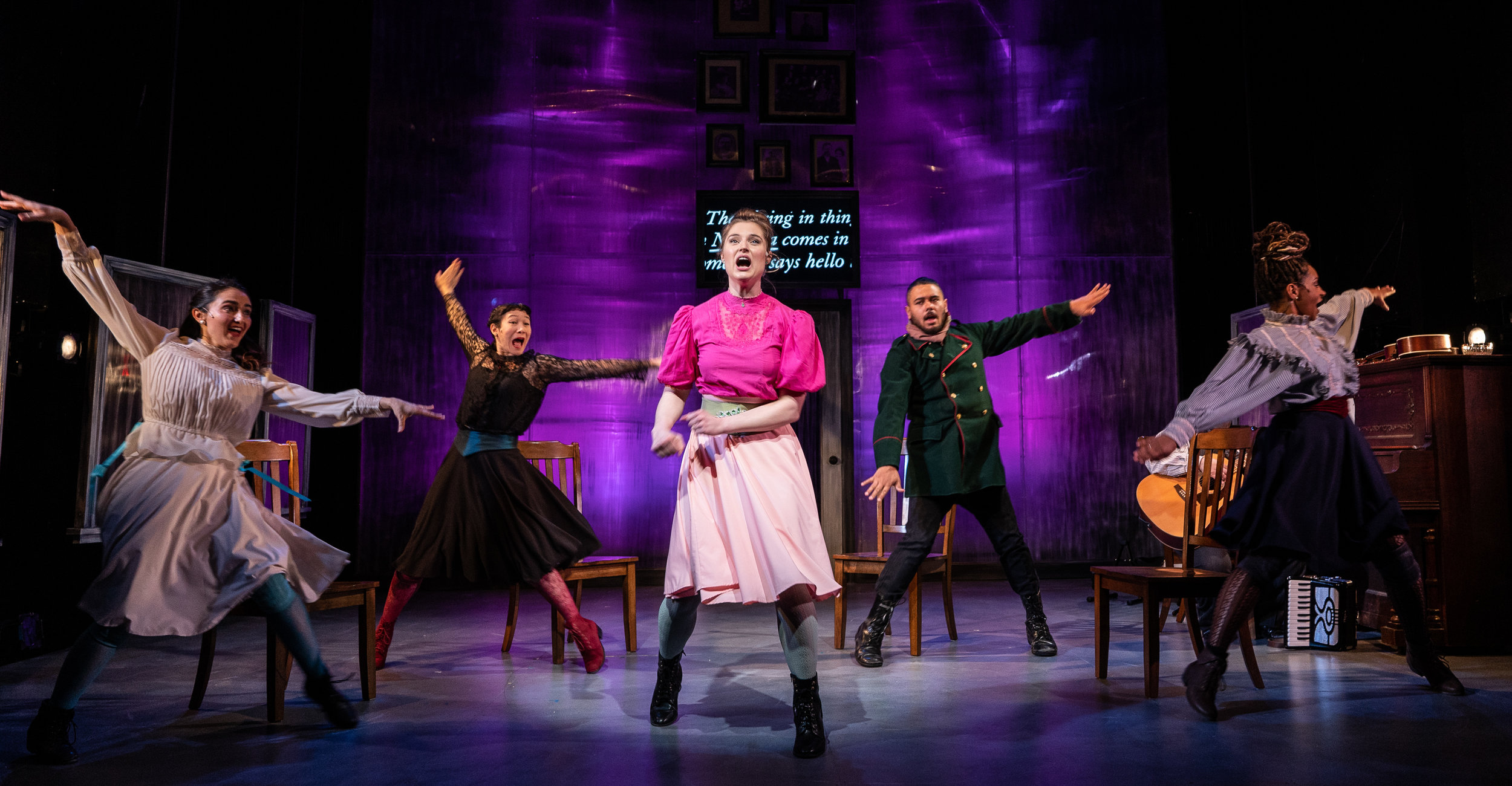    “A sort of thematic diving board that invites the audience into much loftier discussions… Not only does whittling the cast down to six make for a more in-depth character study, but it specifically lets the women in the play dominate the stage whil