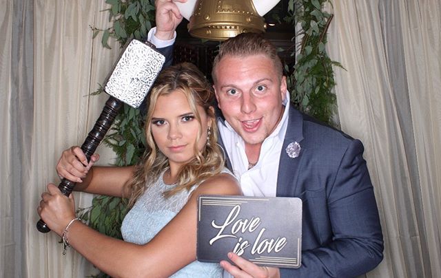 Even when she has a weapon love is love! .
.
.
.
#snapshot #scelife #photobooth #props #sceeventgroup #wedding #englishmanor #njwedding