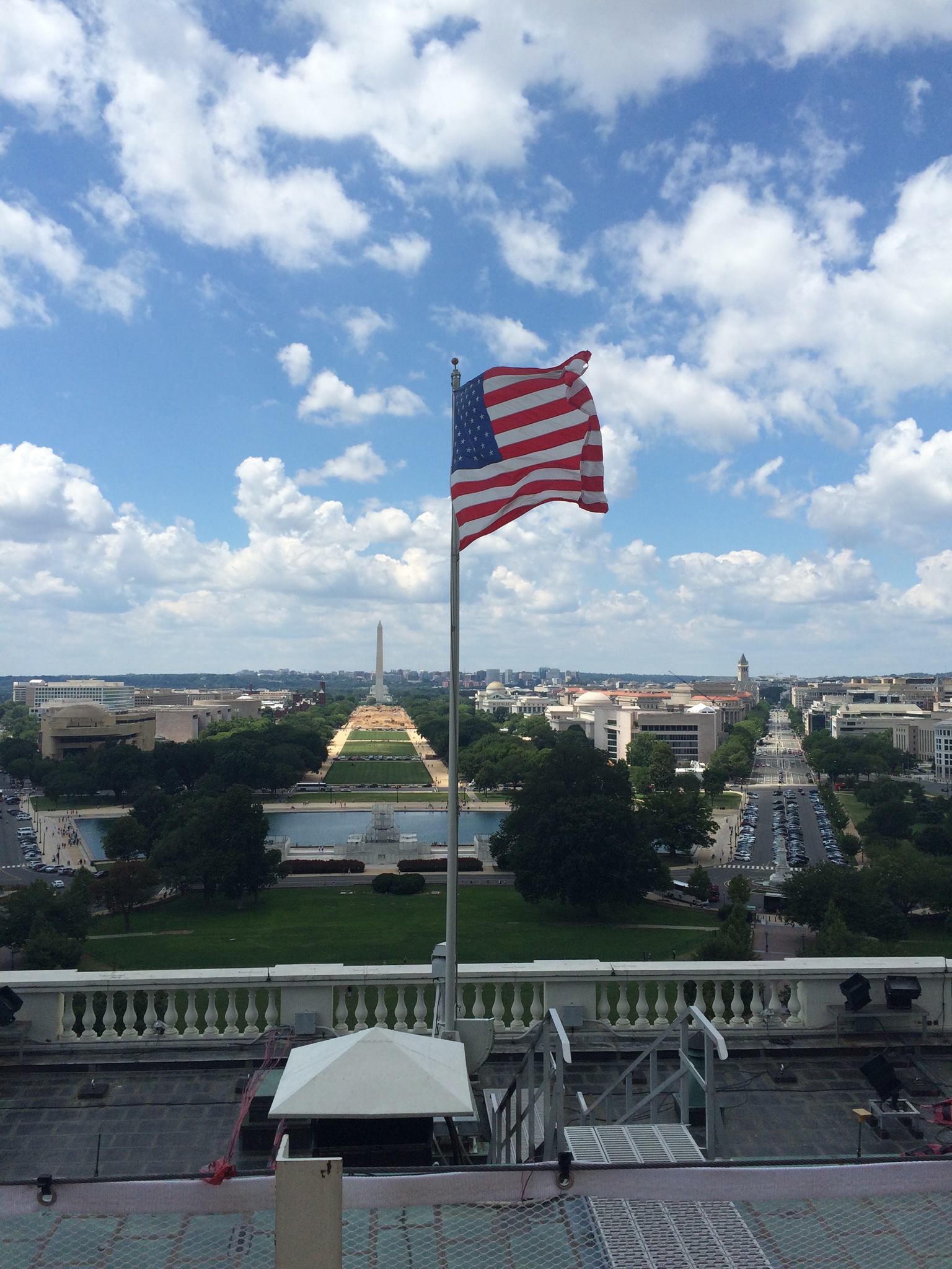 View from the roof of the US Capitol Building