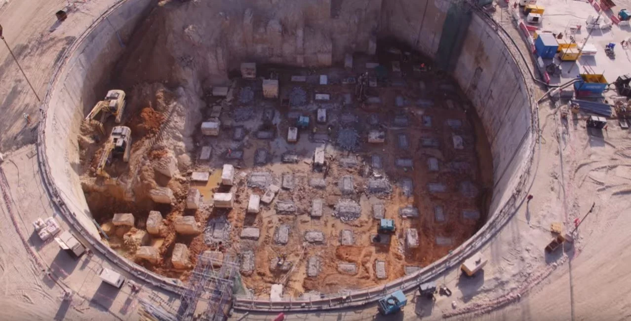 dubai creek tower foundation