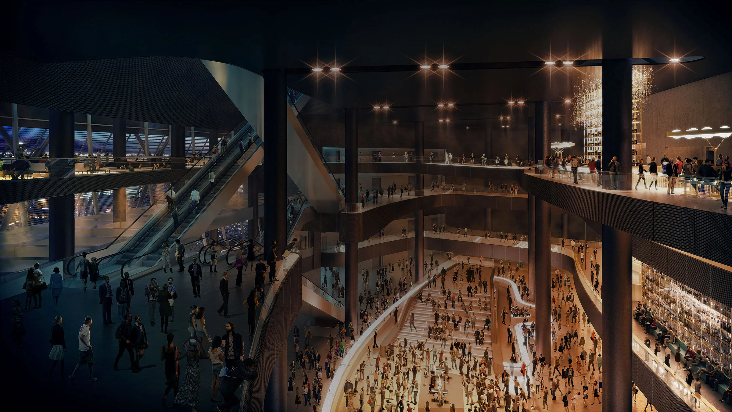 interior rendering of the MSG sphere, via MSG