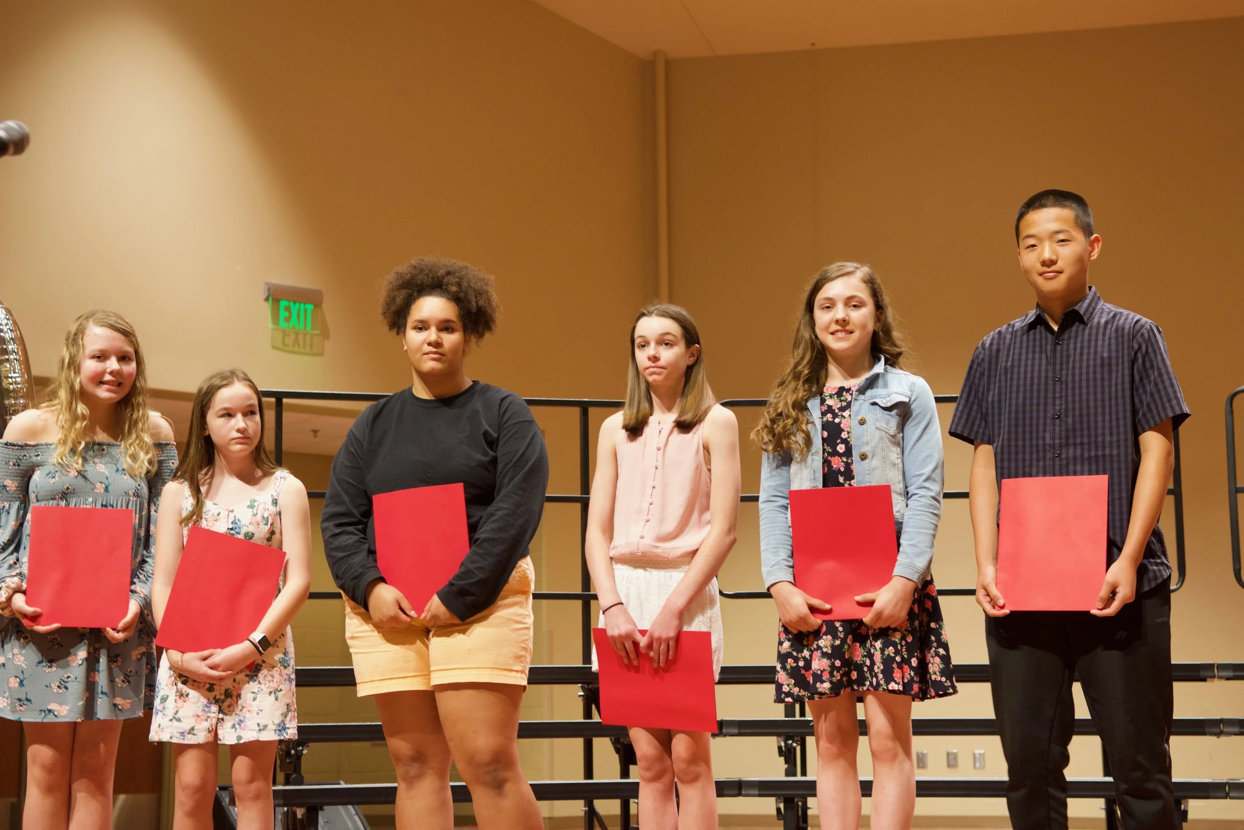 2019 Nominees: Ally Enyart, Grace McCunn, Lillie Kennedy, Kendra Goodwin, Alina Markutsya, and Adrian Gunn.