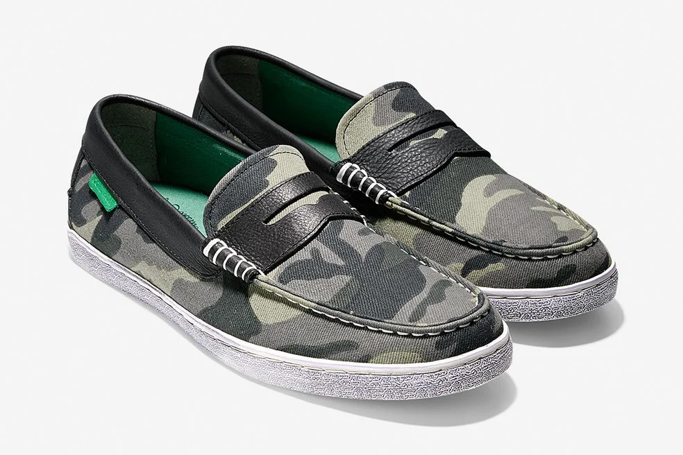 cole haan camo loafers