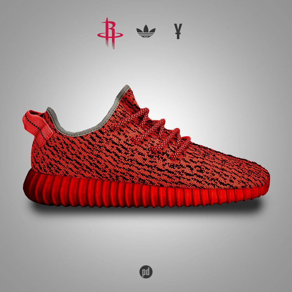 Red adidas Yeezy 350 Boost Custom - Sneaker Bar Detroit