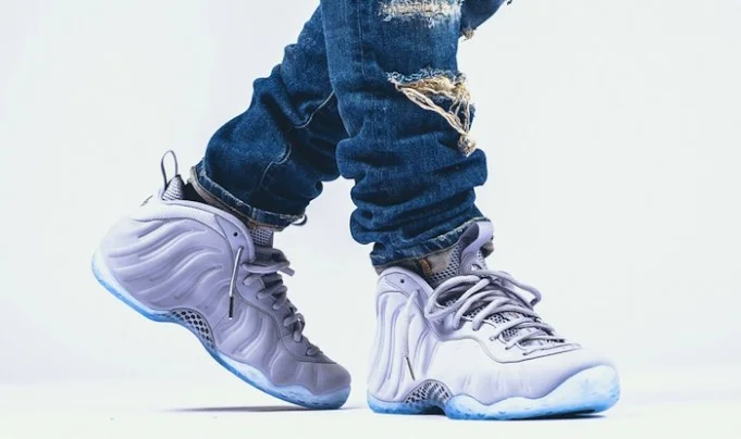 grey suede foamposites