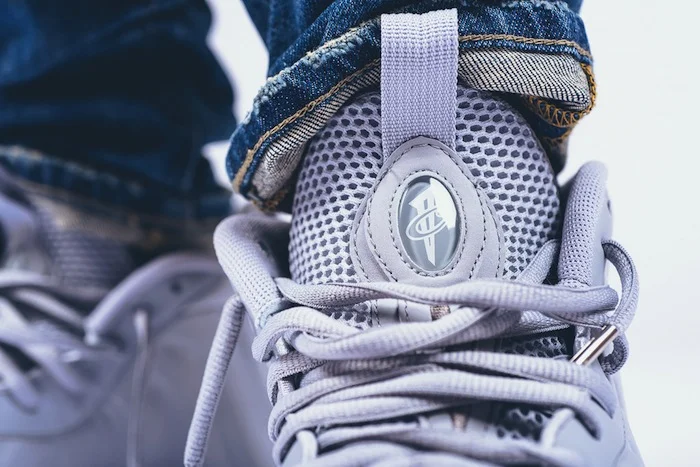 wolf grey foamposite on feet
