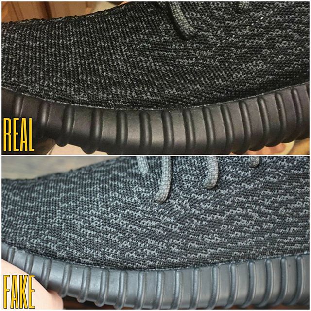 adidas yeezy fake vs real black
