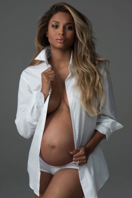 Ciara Shows Off Pregnant Physique in Harper’s Bazaar (March 2017) .