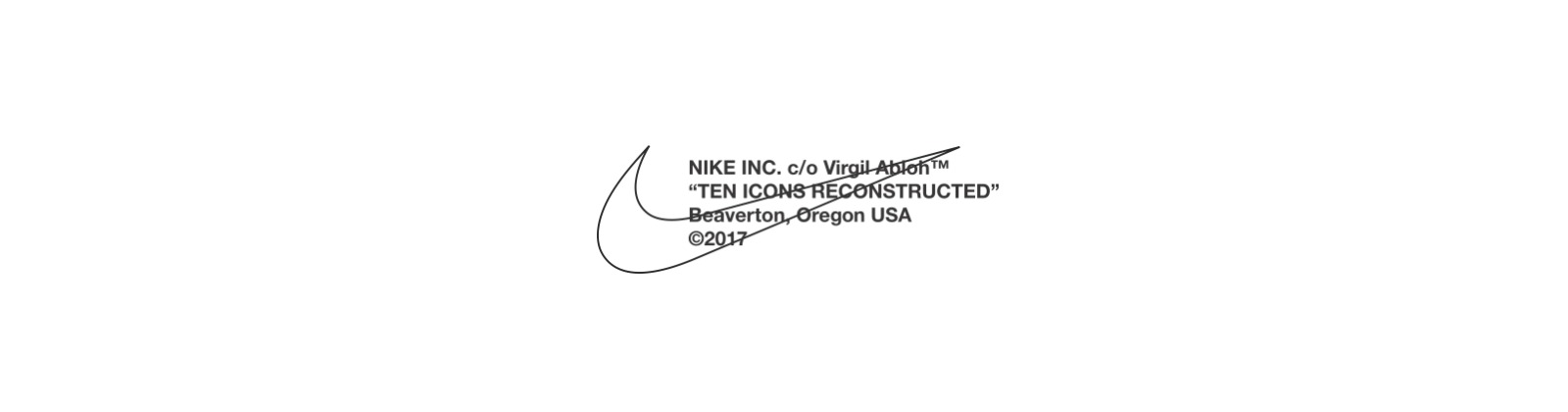 NIKE X VIRGIL ABLOH: TEN ICONS RECONSTRUCTED