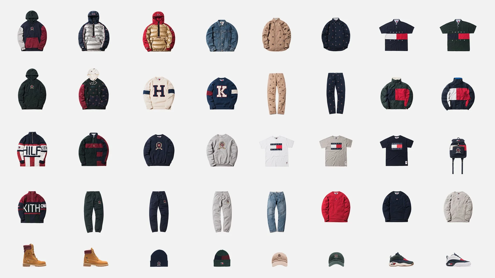 kith x tommy hilfiger crest crewneck