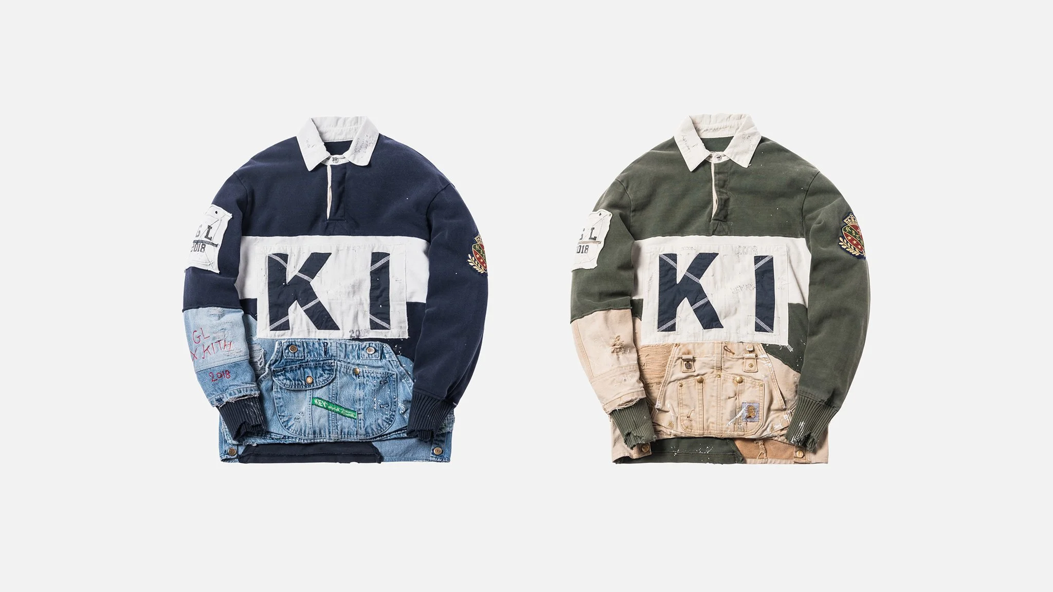 kith x greg lauren plaid military trench artist coat