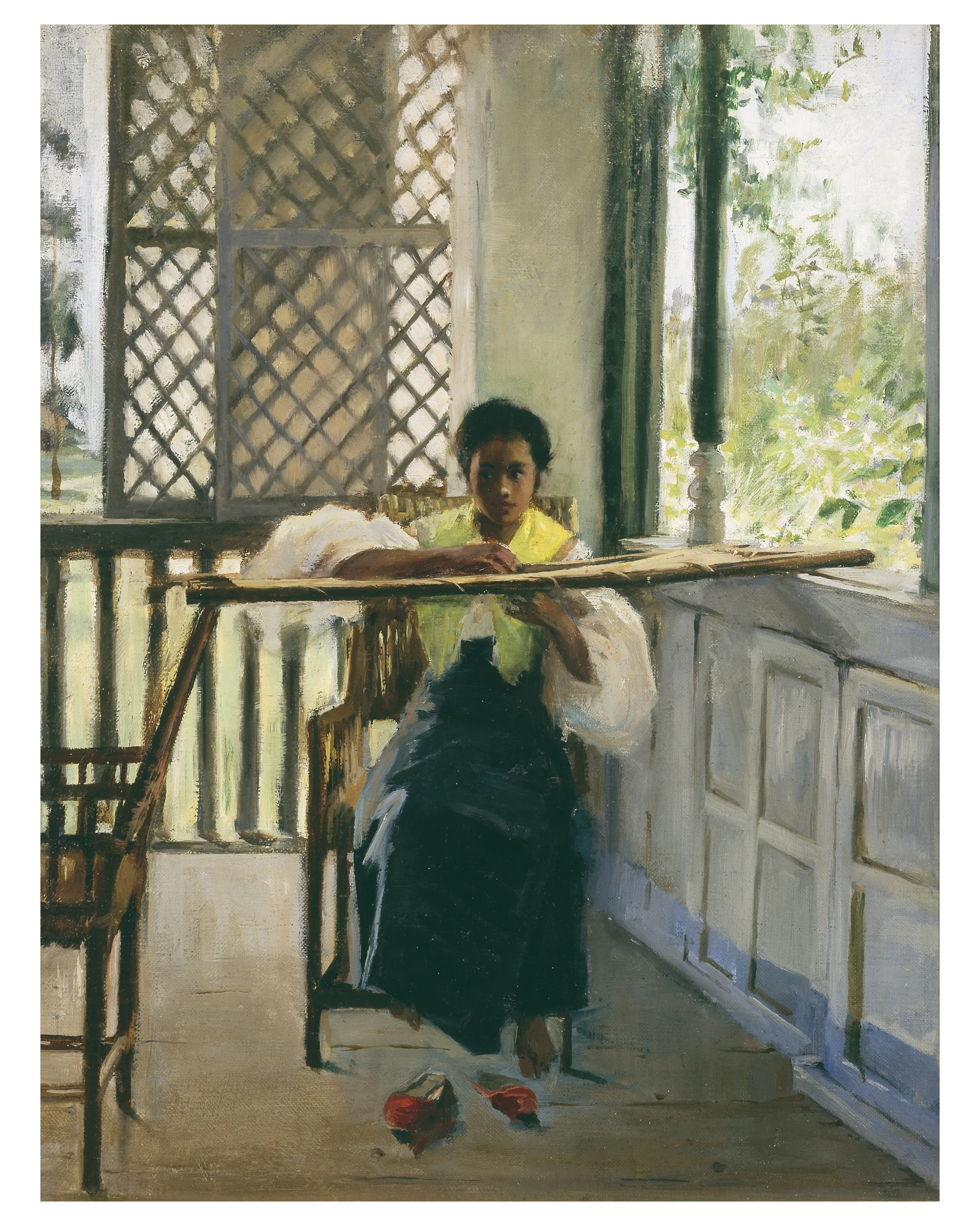 26. Filipina Embroidering