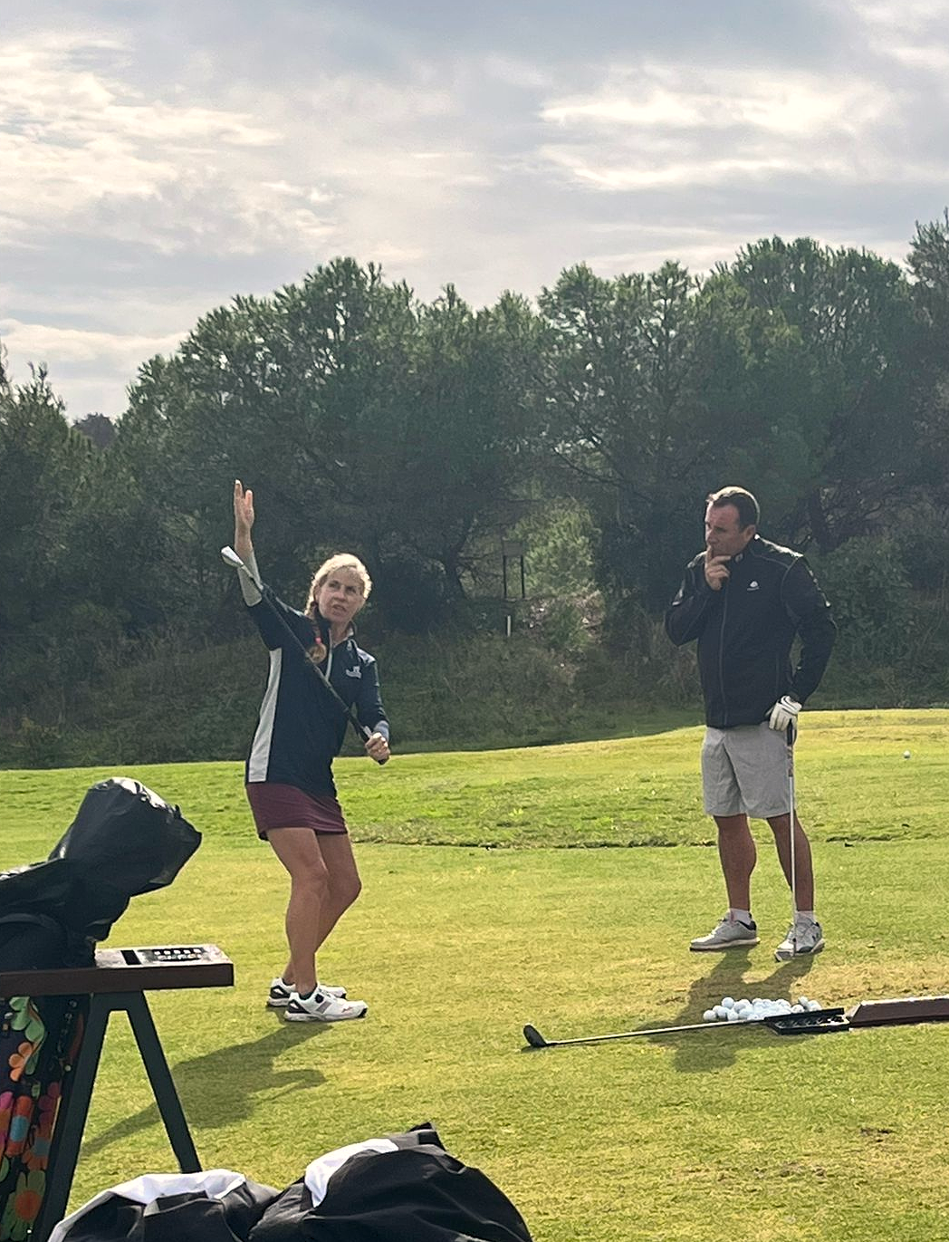 Golf development session in the sunshine