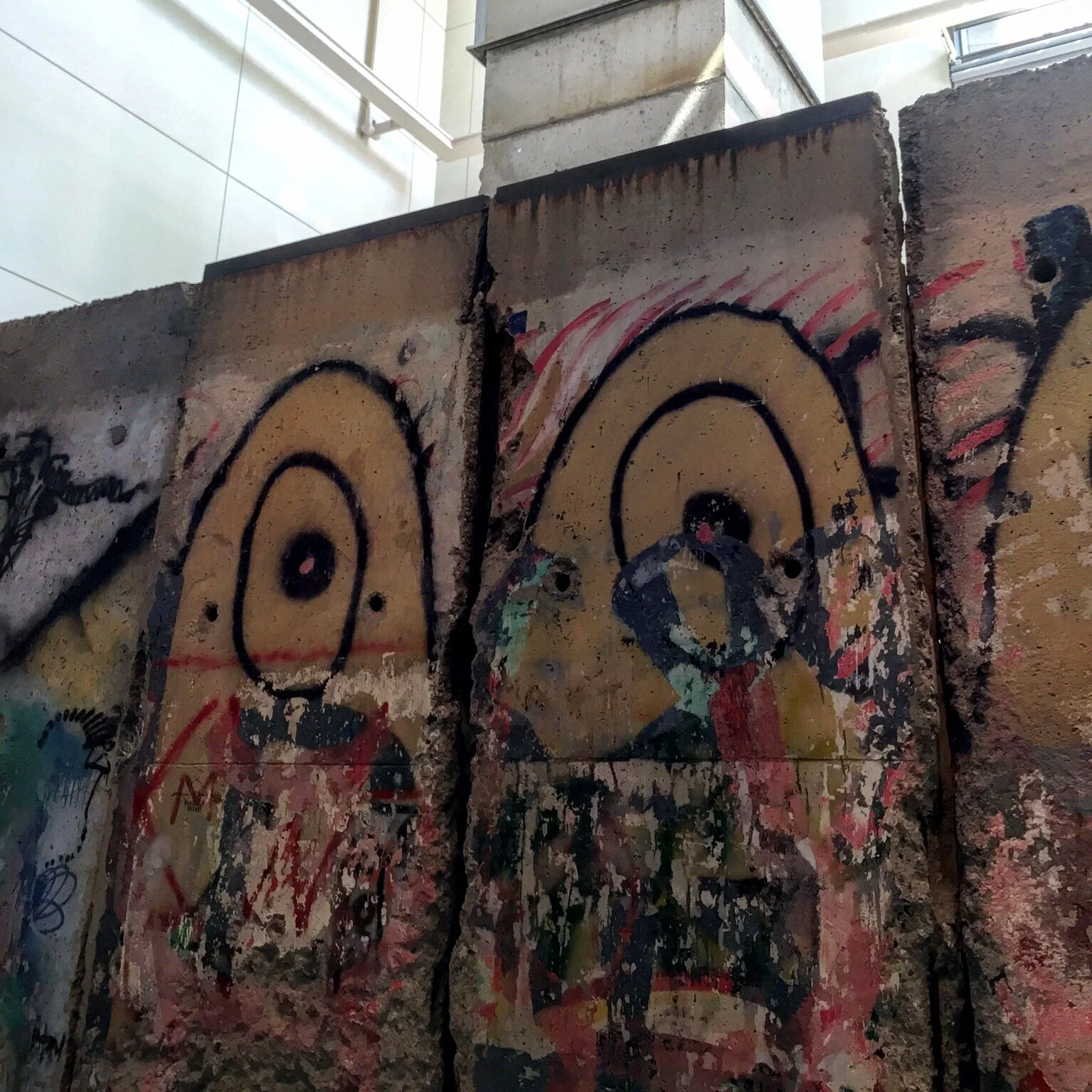A section of the Berlin wall, on display at the Washington Post Museum on the National Mall in Washington, D.C. A reminder of the dangers of misinformation and the liberation of a country who discovered the truth. 