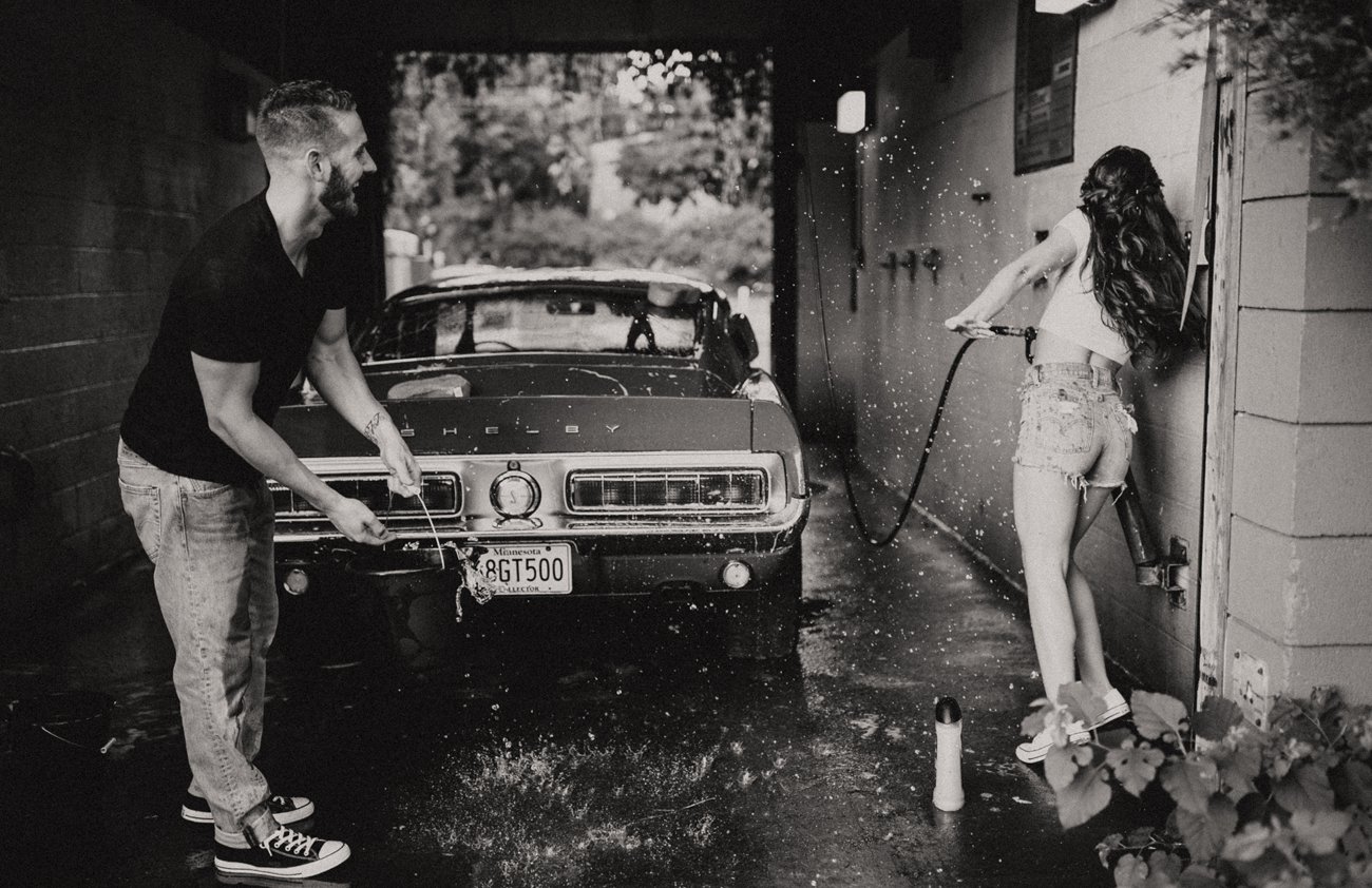 Vintage Photography Car Wash
