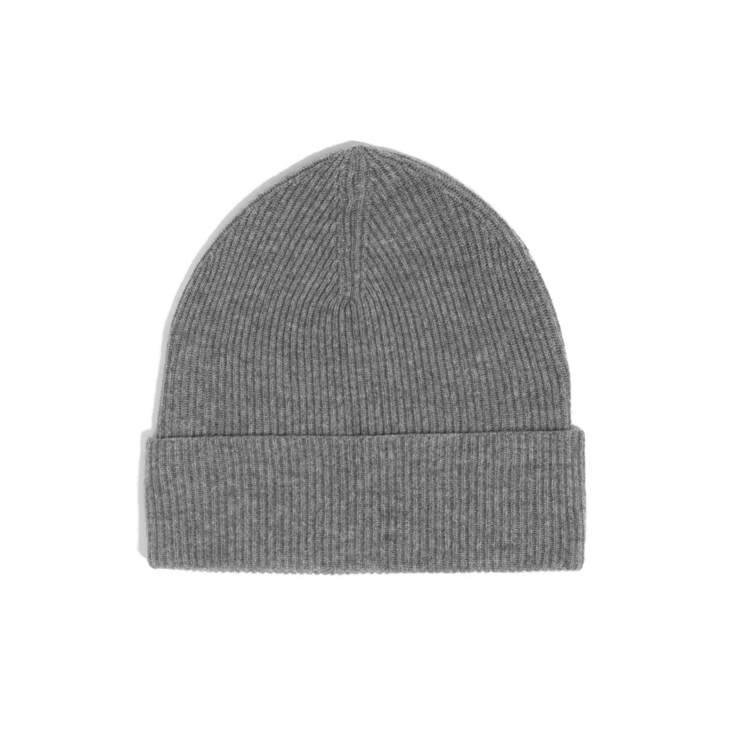 The Exeter Cashmere Beanie Hat in Charcoal Grey