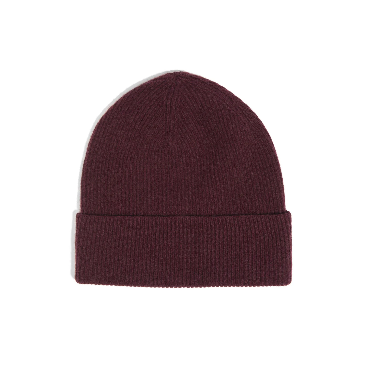 The Exeter Cashmere Beanie Hat in Burgundy