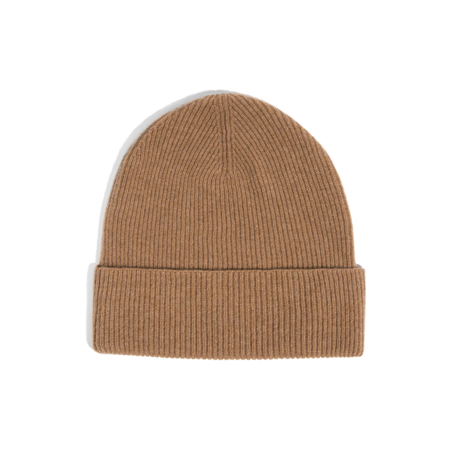 The Exeter Cashmere Beanie Hat in Camel