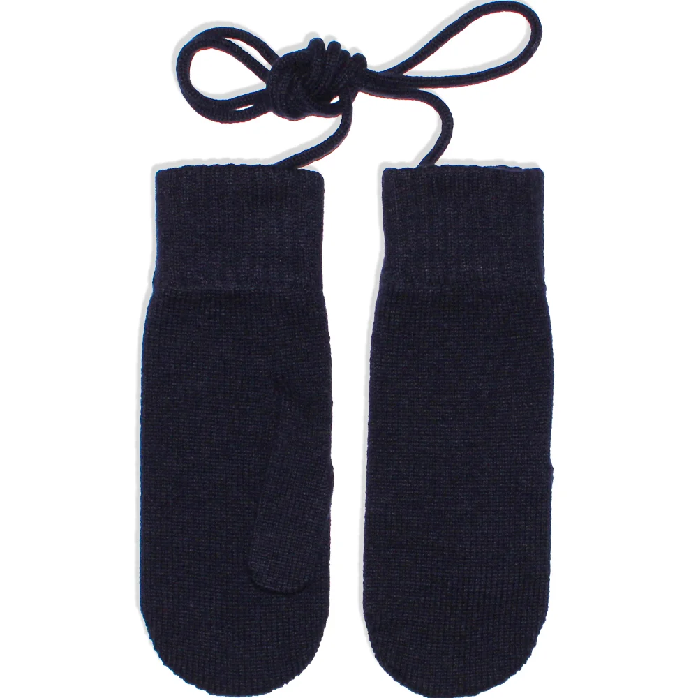 Lou Dungate Corded Mittens Navy