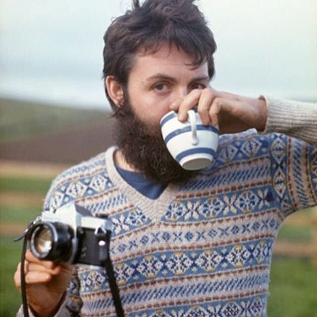 Paul McCartney, as photographed by his wife Linda. #rurallife #sweaterweather