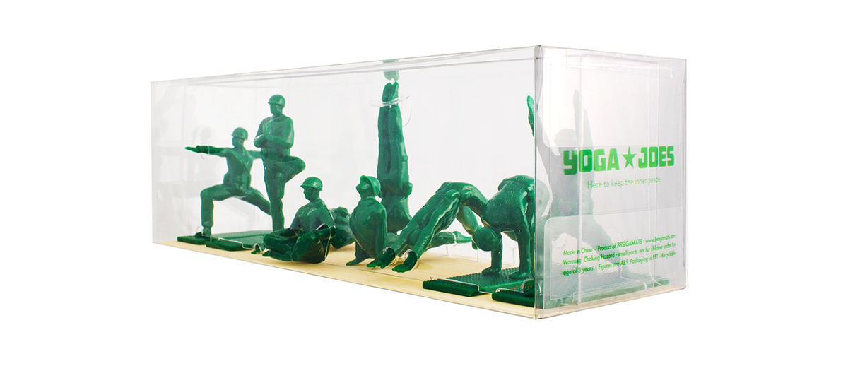 Yoga Joes Series 1 Green Army Themed 9 Yoga Poses 
