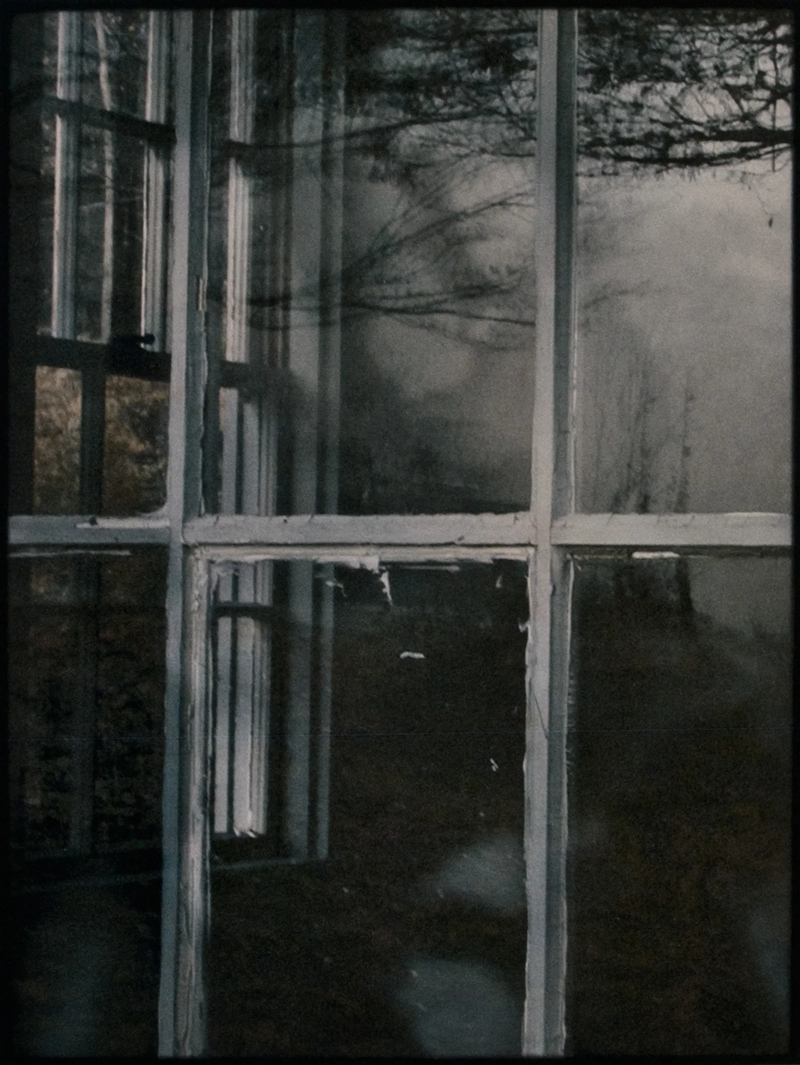 “Porch Window I" , Protected series 12" X 15" digital collage, pigment print with several layers of hand applied wax, overcoat