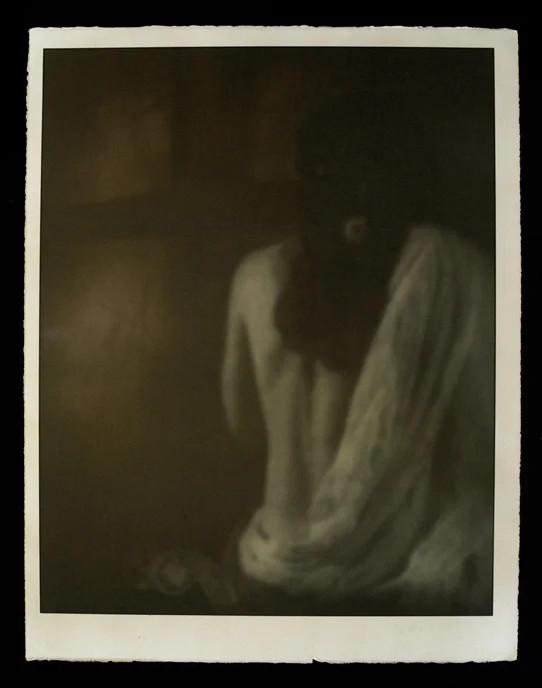 “Self" size? Several digitally collaged images, archival pigment print, with several layers of hand polished wax.