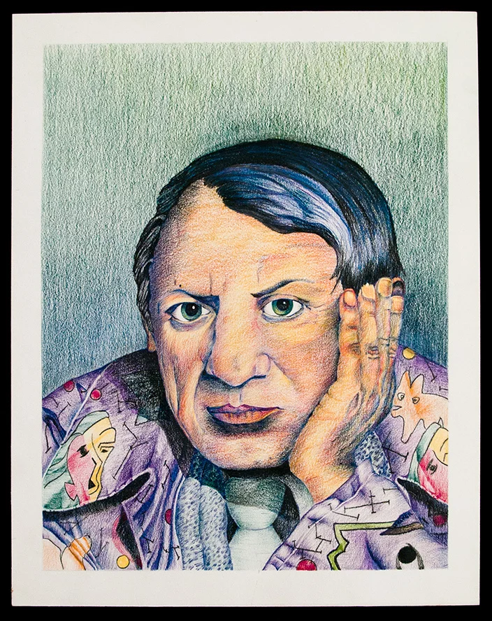 “Van Gogh" color pencil drawing