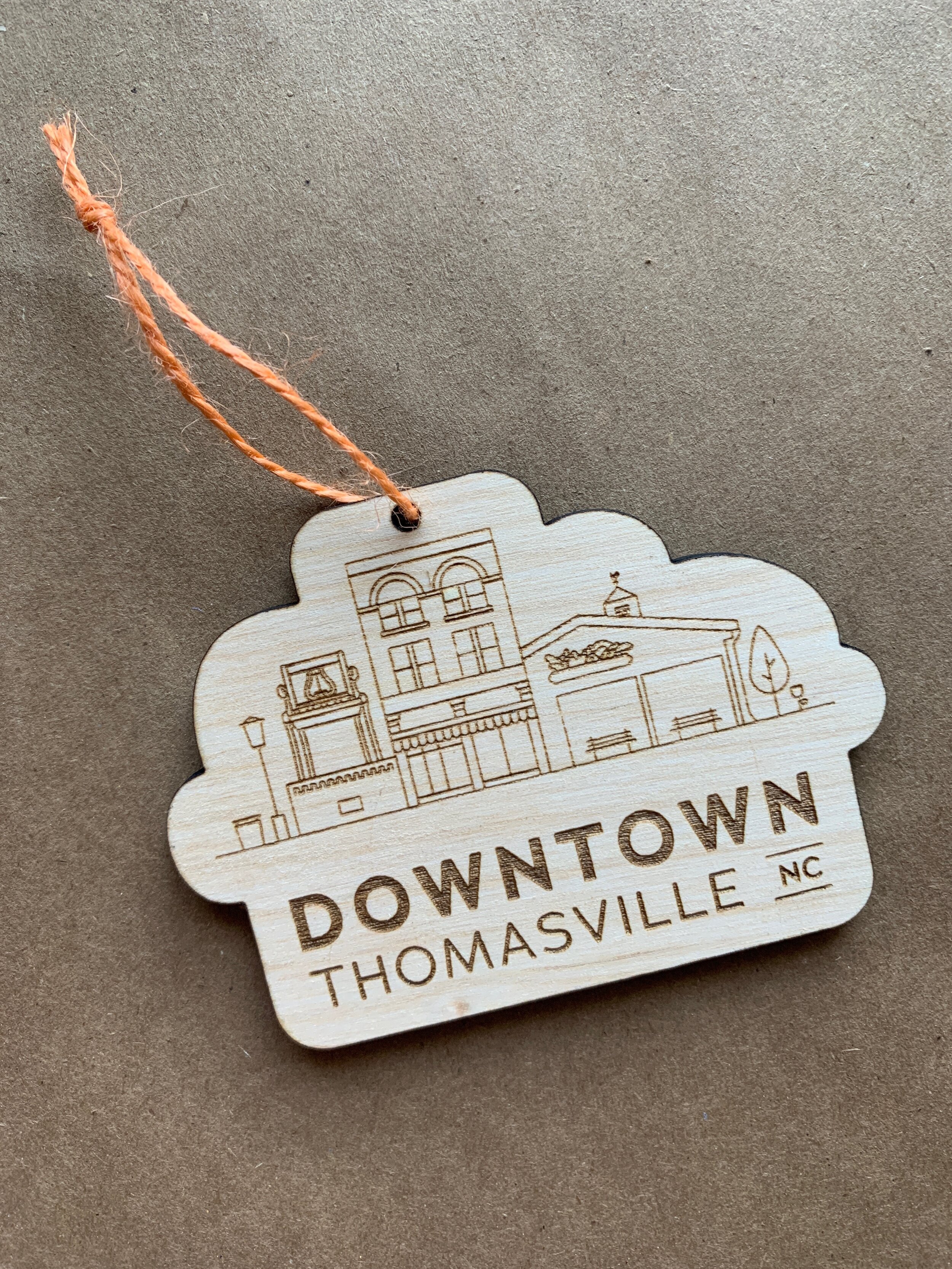 Downtown Thomasville Wooden Ornament