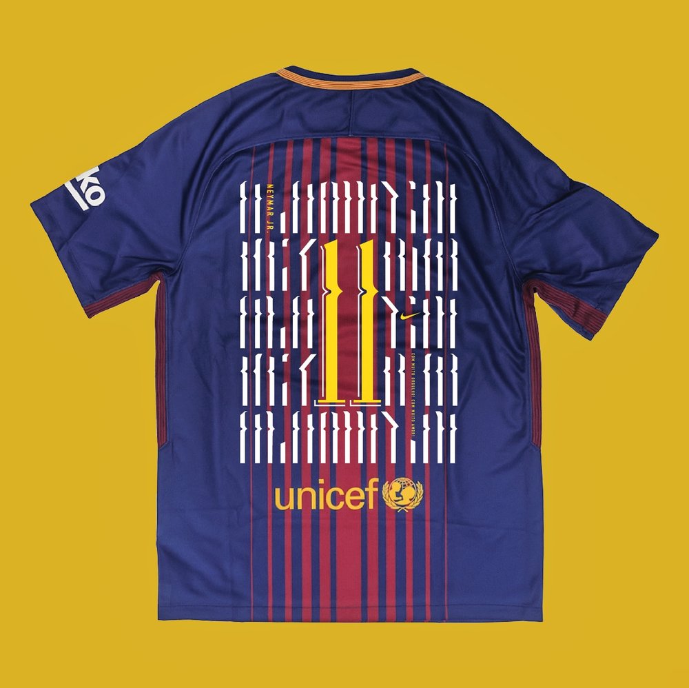 Nike: Neymar Jr. x Niky's – F.C. Barcelona 17/18 Home Kit — . . : 규도 : . .