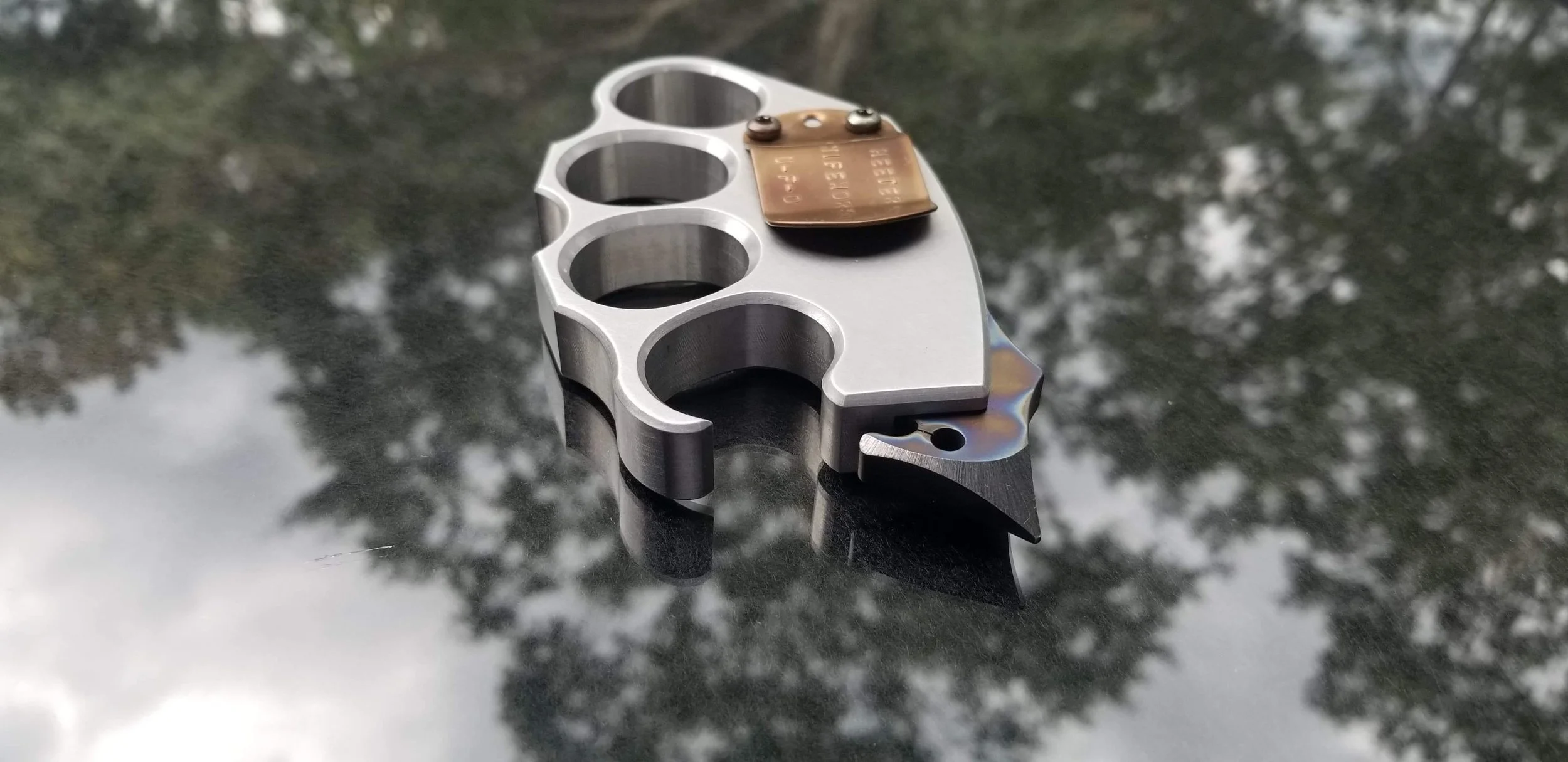 U-F-O  Satin aluminum w/flamed E glass breaker   Pre-Orders (1-2 week turnaround)