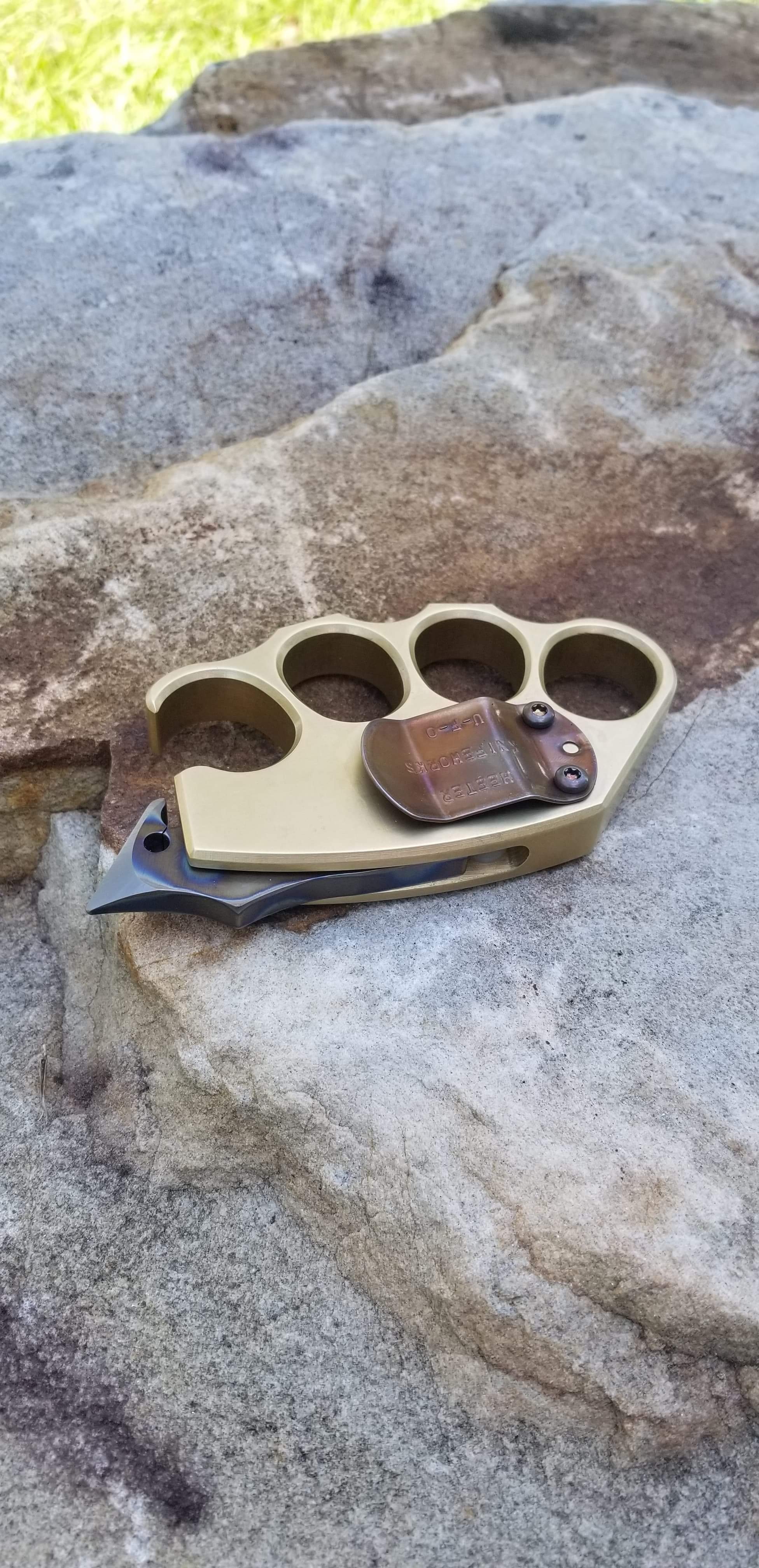 U-F-O Brass w/titanium flamed E glass breaker (1-2 week turnaround)