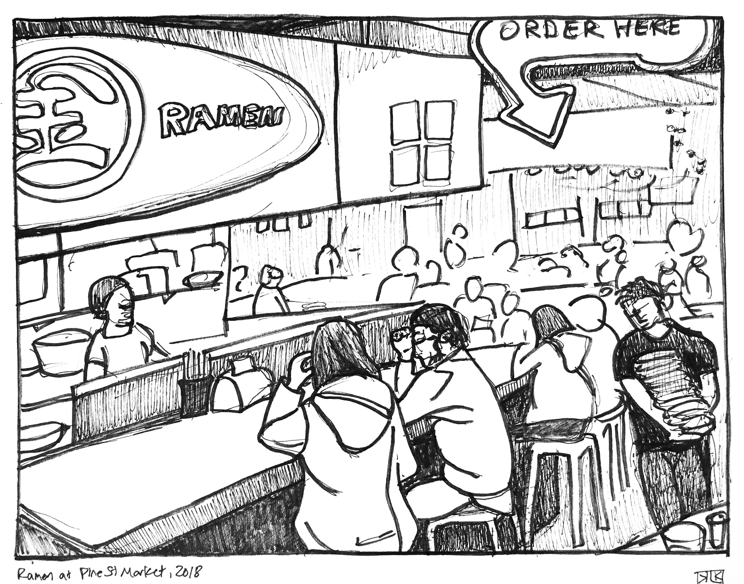 Pine Street Market sketch