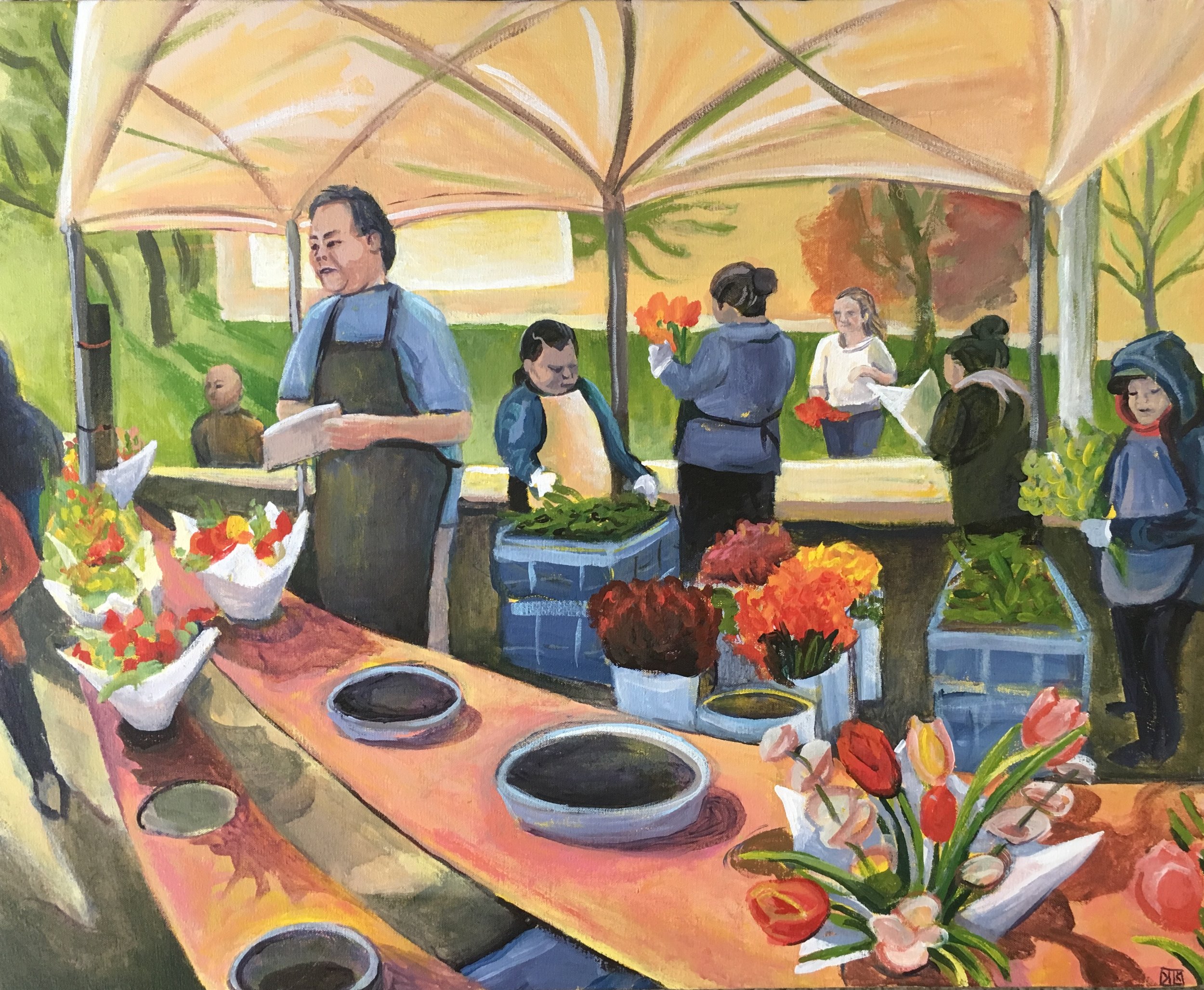 Flower Stall. PSU Farmer’s Market