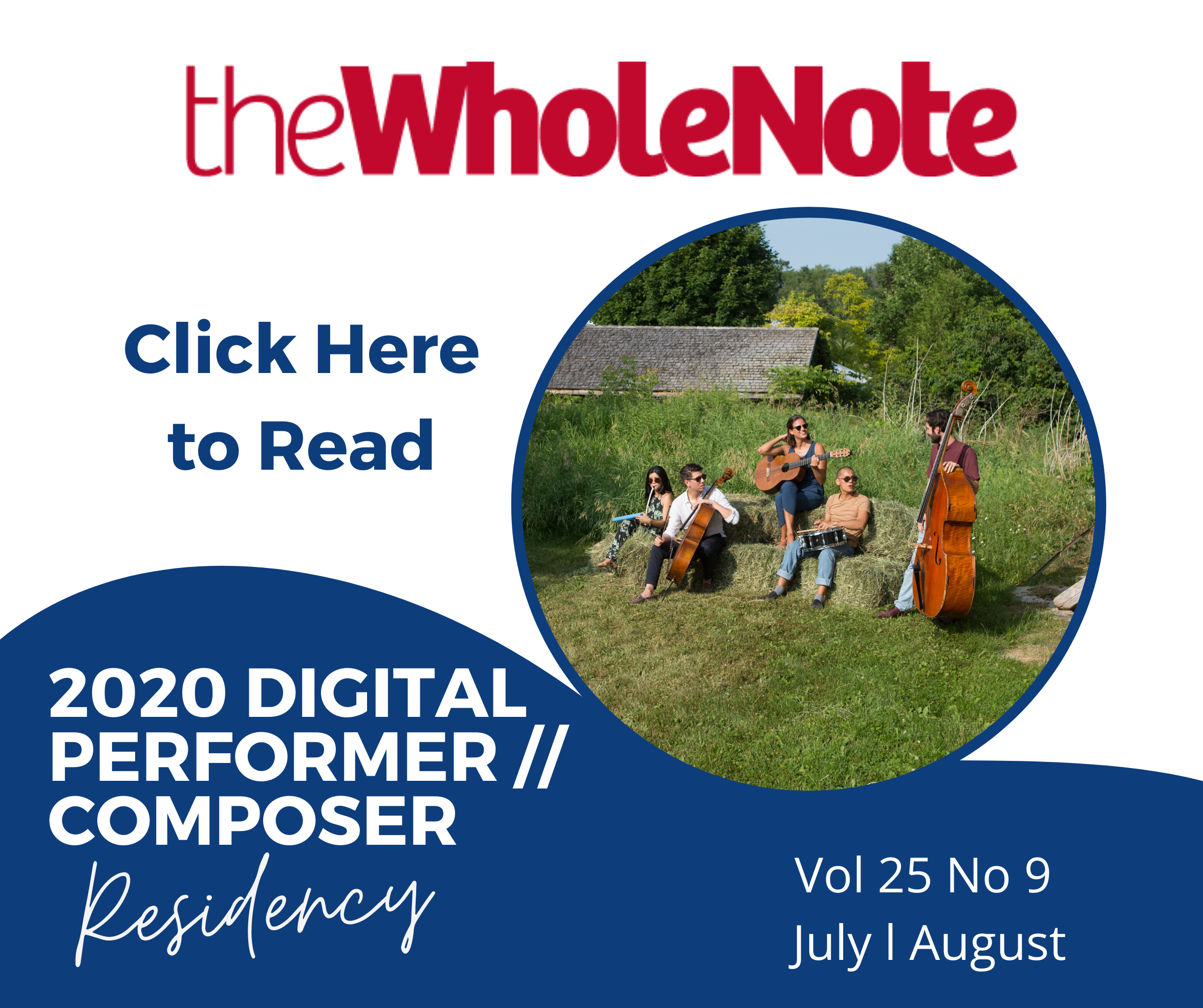“This year? No festival. No international travel. So, logically , one would think, no composer resiency? Wrong. Instead of whittling the applicants down tot he usual dozen or so, Finley invited all 90 applicants down to this year’s program to join a month-long digital esidency (all of June) instead.” - Click here to read more!