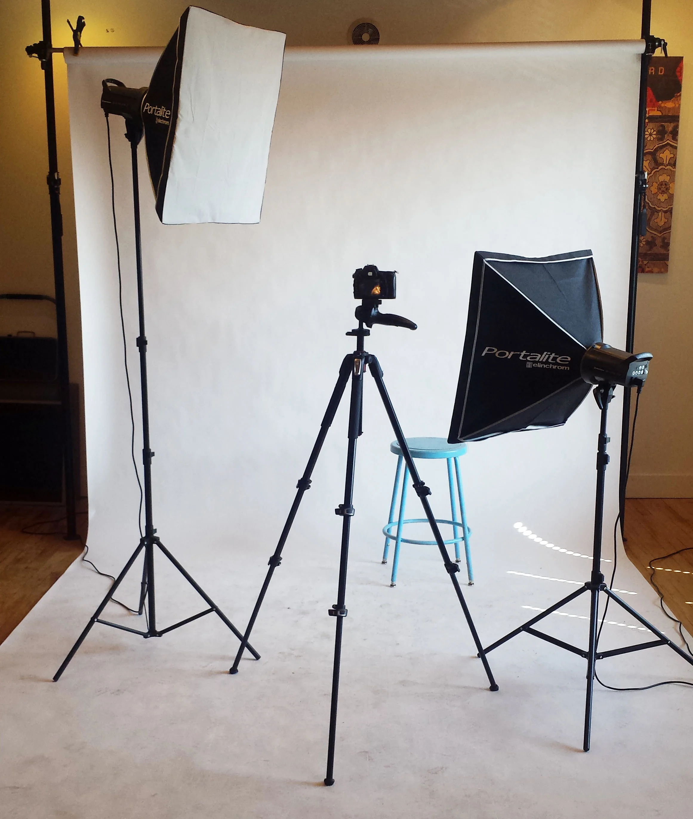 Photo shoot setup.
