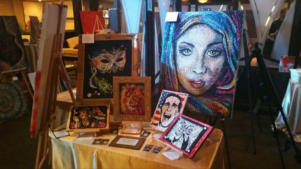Alexandria Karakis cool glitter paintings