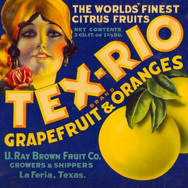 Tex Rio Citrus Crate Label (1930) — Tru-Tex Antique Prints