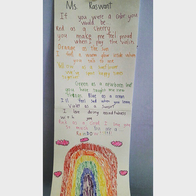 #tbt to when one of my dear first graders wrote me this poem. The thoughtfulness of this child brought tears to my eyes. She is a beautiful writer and soul. #wholistictutoring #teaching