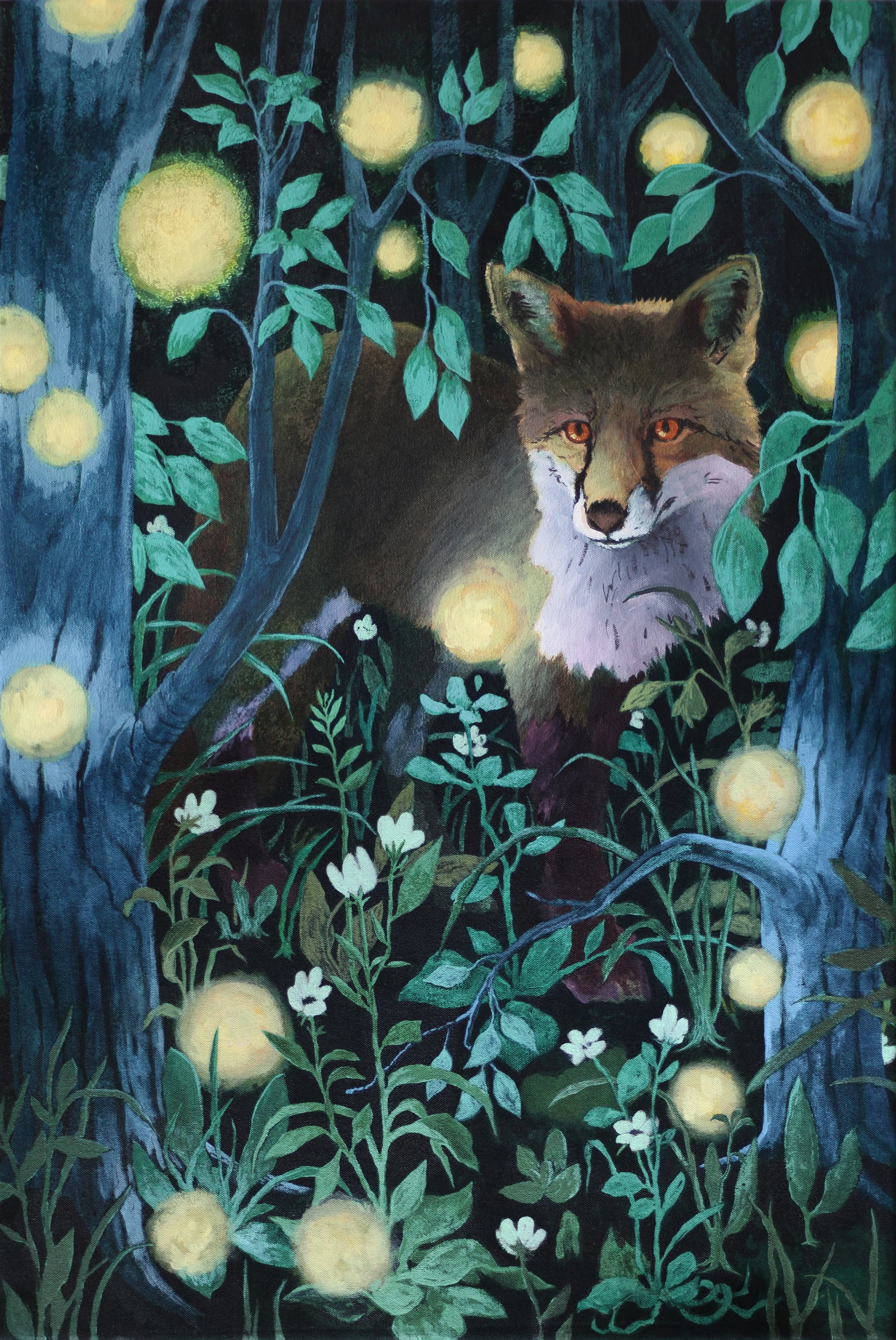 Candles in the woods 75 x 50 cm.JPG