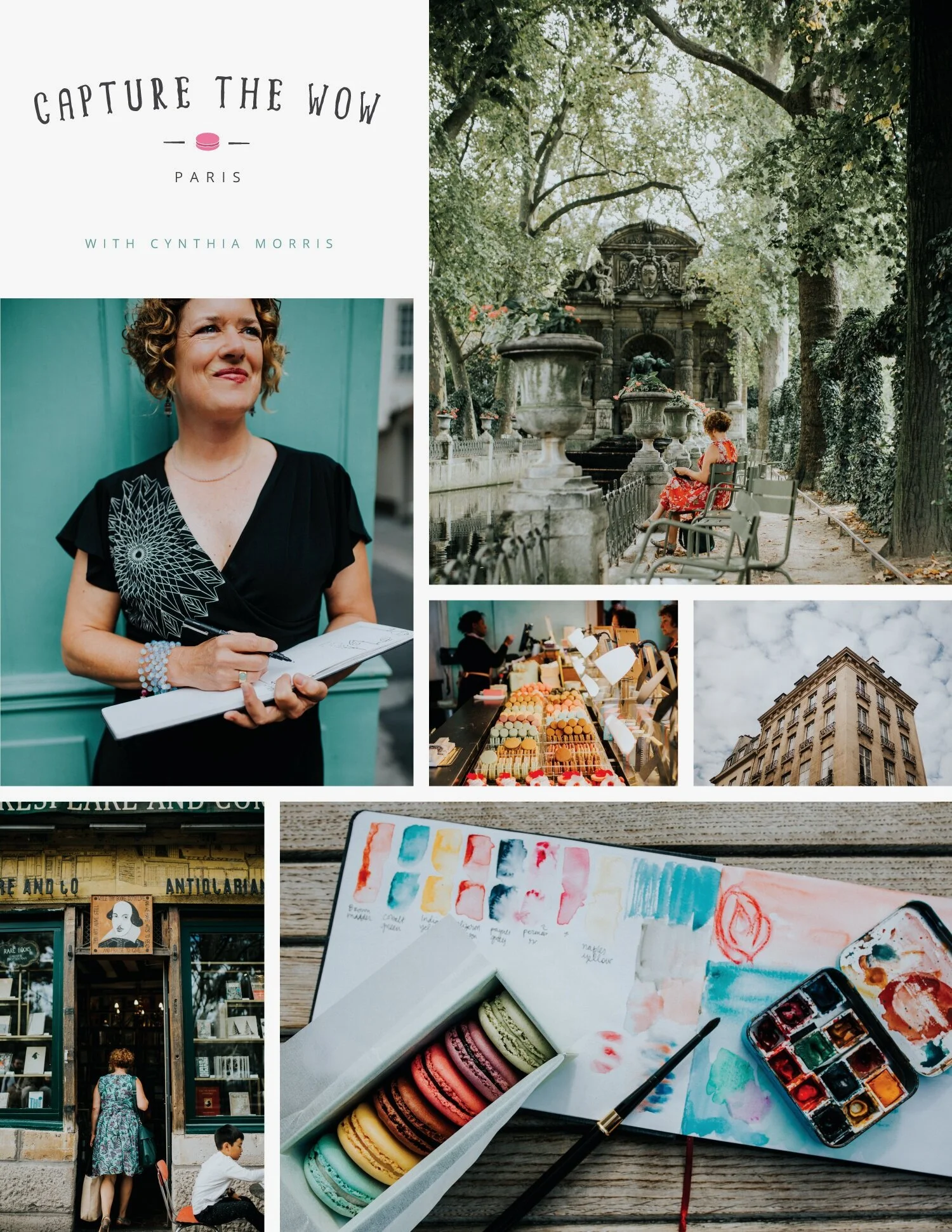 Logo and layout design for promotional guide to Paris trip