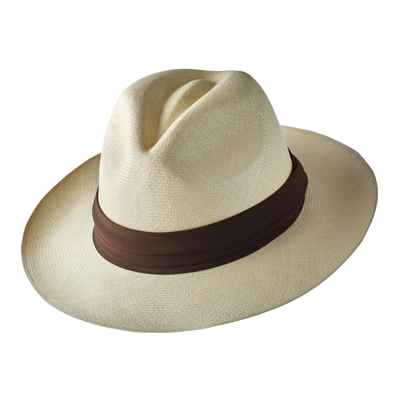 Chapeau Panama Montecristi Homme - Taille 55 En Paille Ivoire - Fabriqué En France - Vintage Neuf
