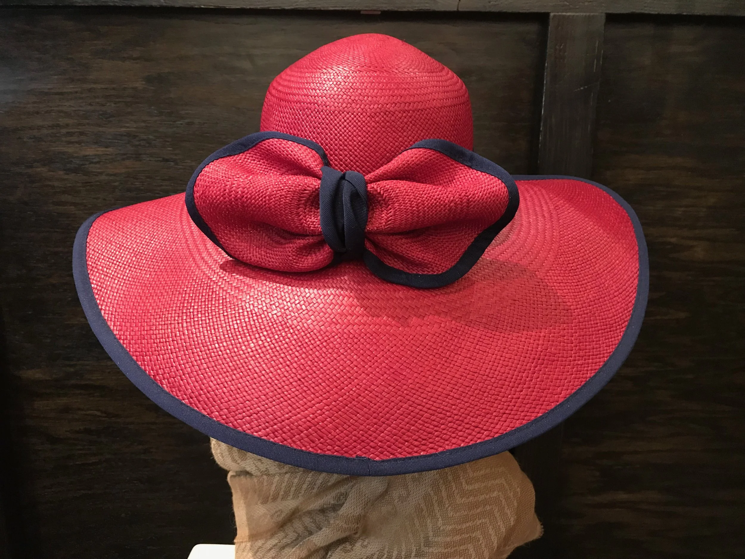 red panama hat
