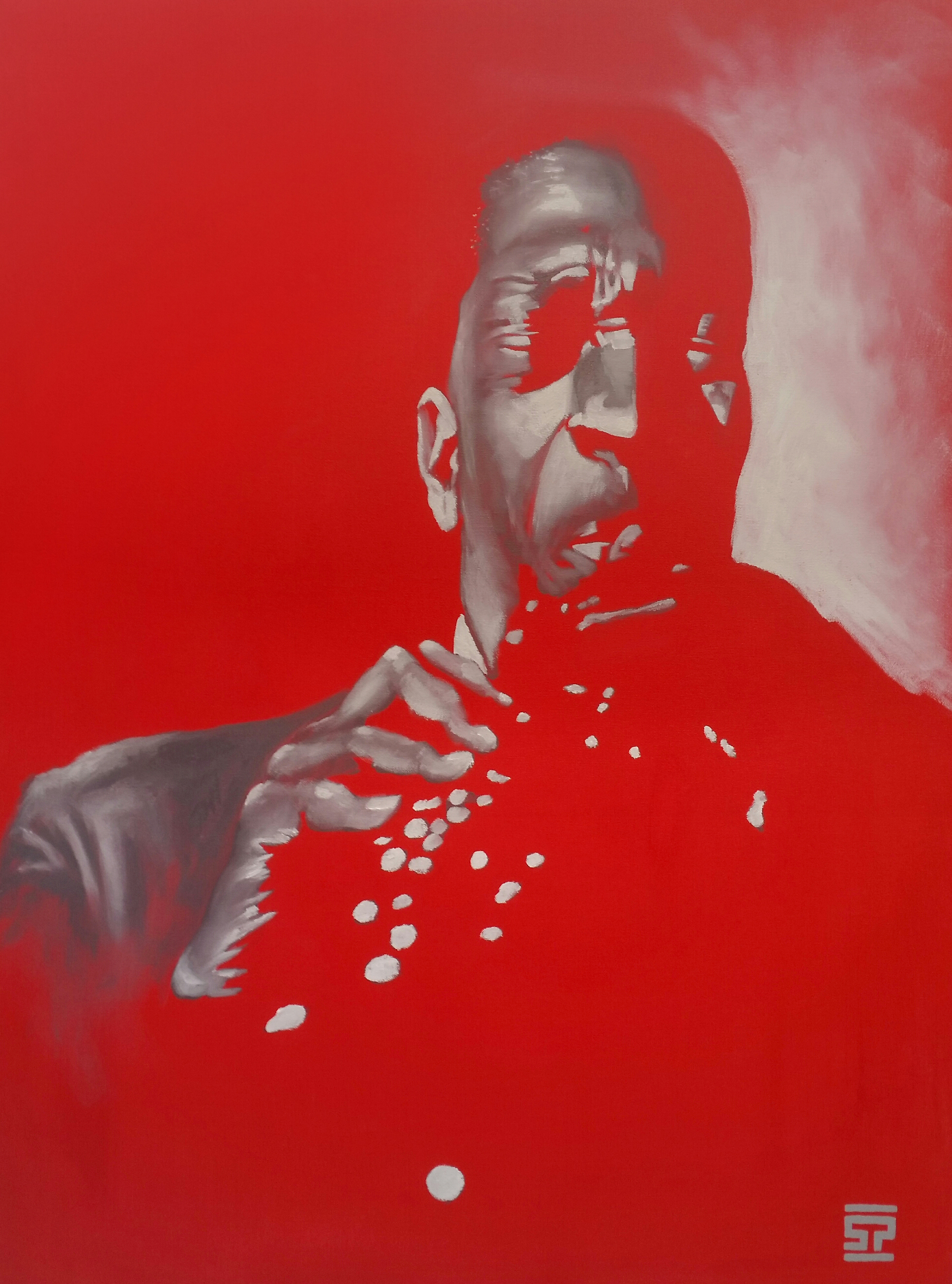 Coltrane - 30"x40", oil and acrylic on canvas