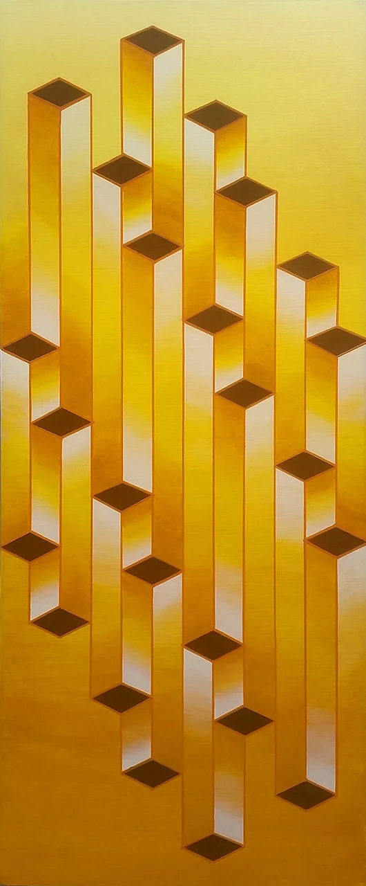 Untitled - 12x30, acrylic on canvas