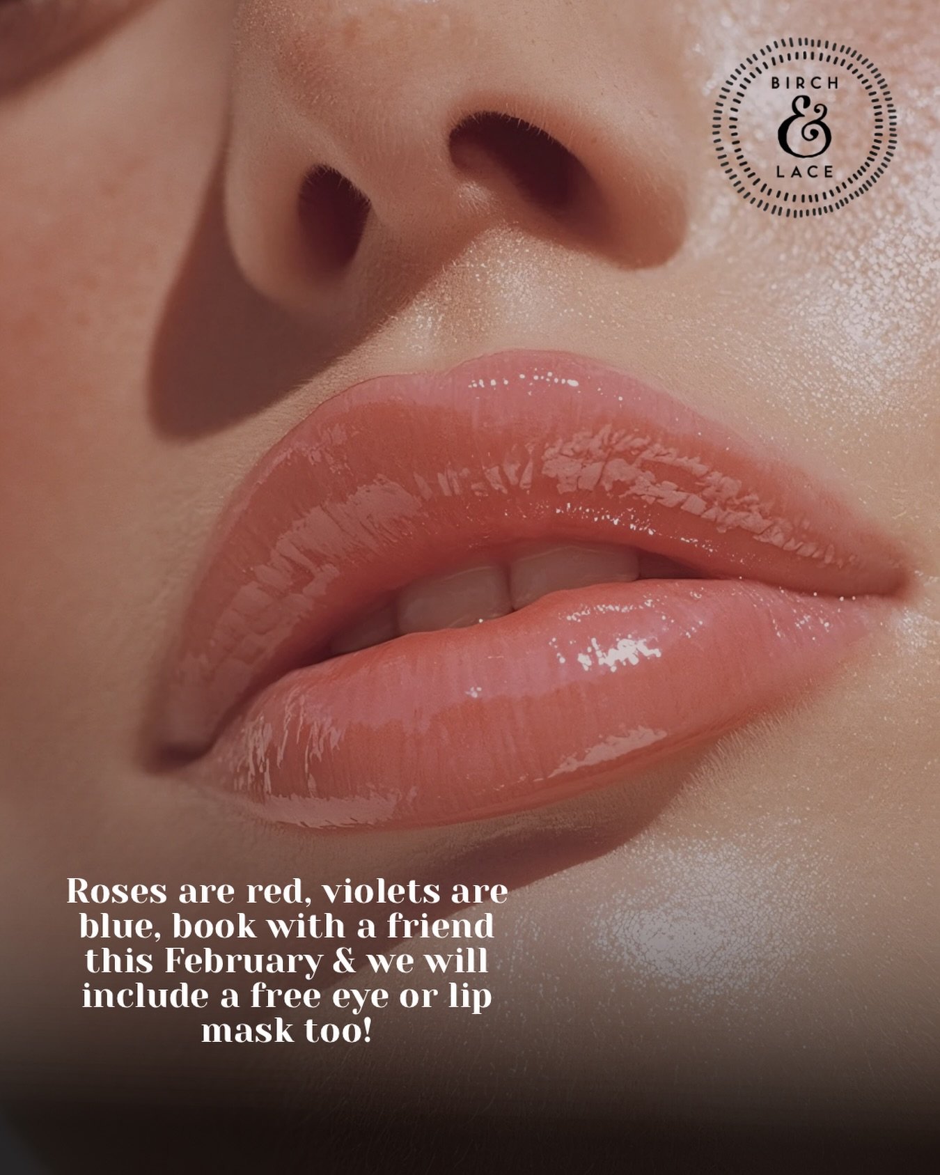Roses are red, violets are blue, book with a friend or special someone this February and recieve a complimentary eye or lip mask too! 👄