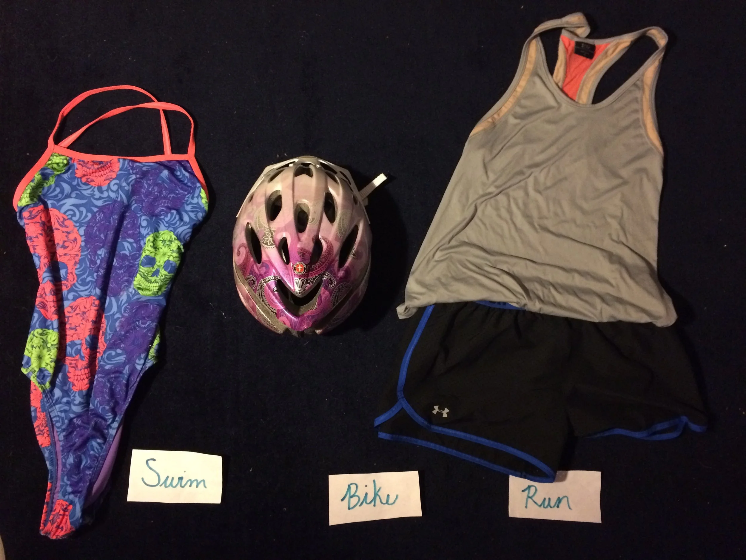 The outfit of a triathlete!