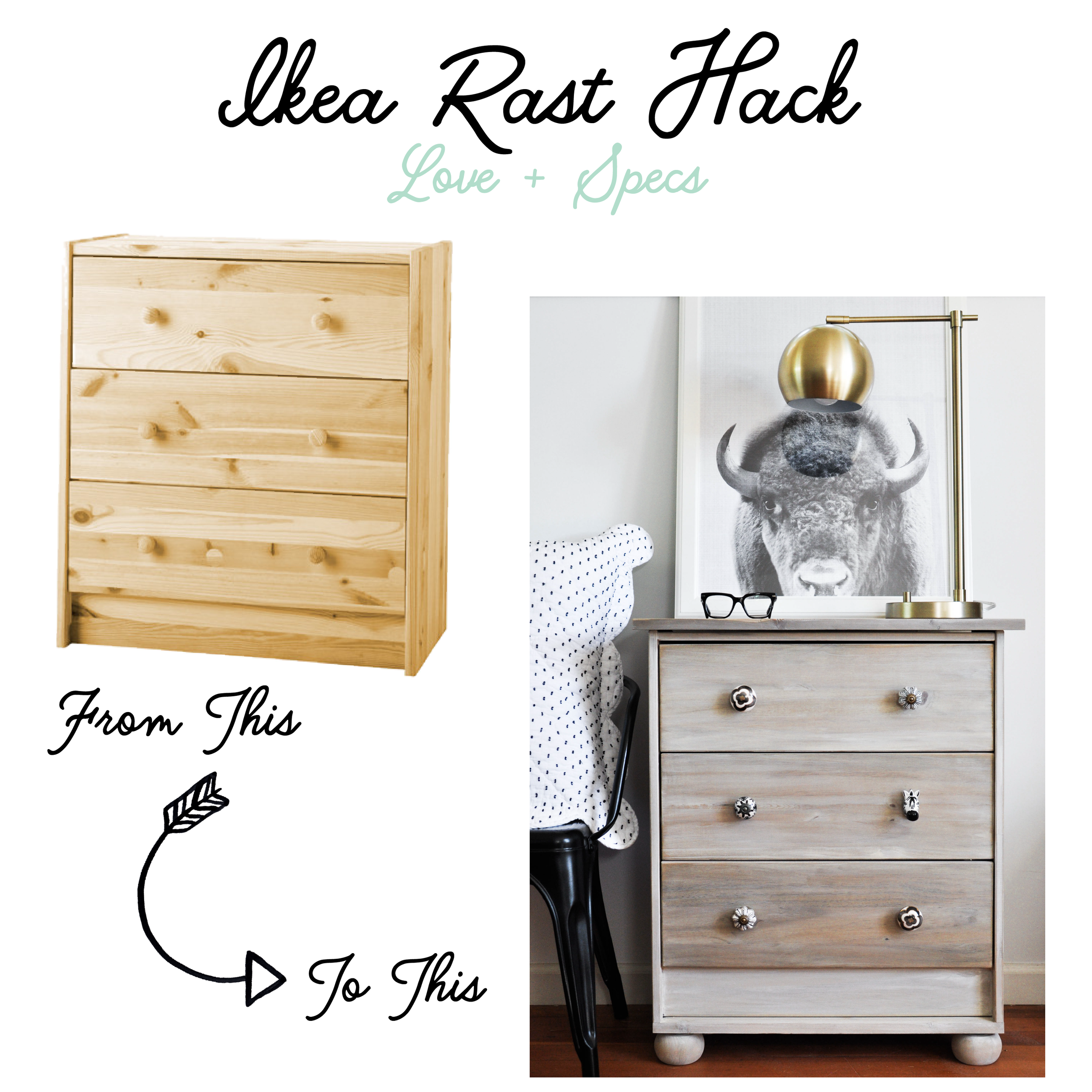 Ikea Rast Nightstand Hack Diy Love And Specs