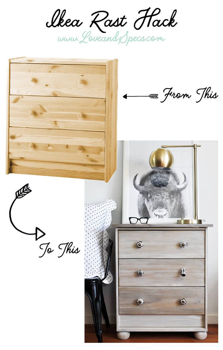 Ikea Rast nightstand Hack DIY Love and Specs