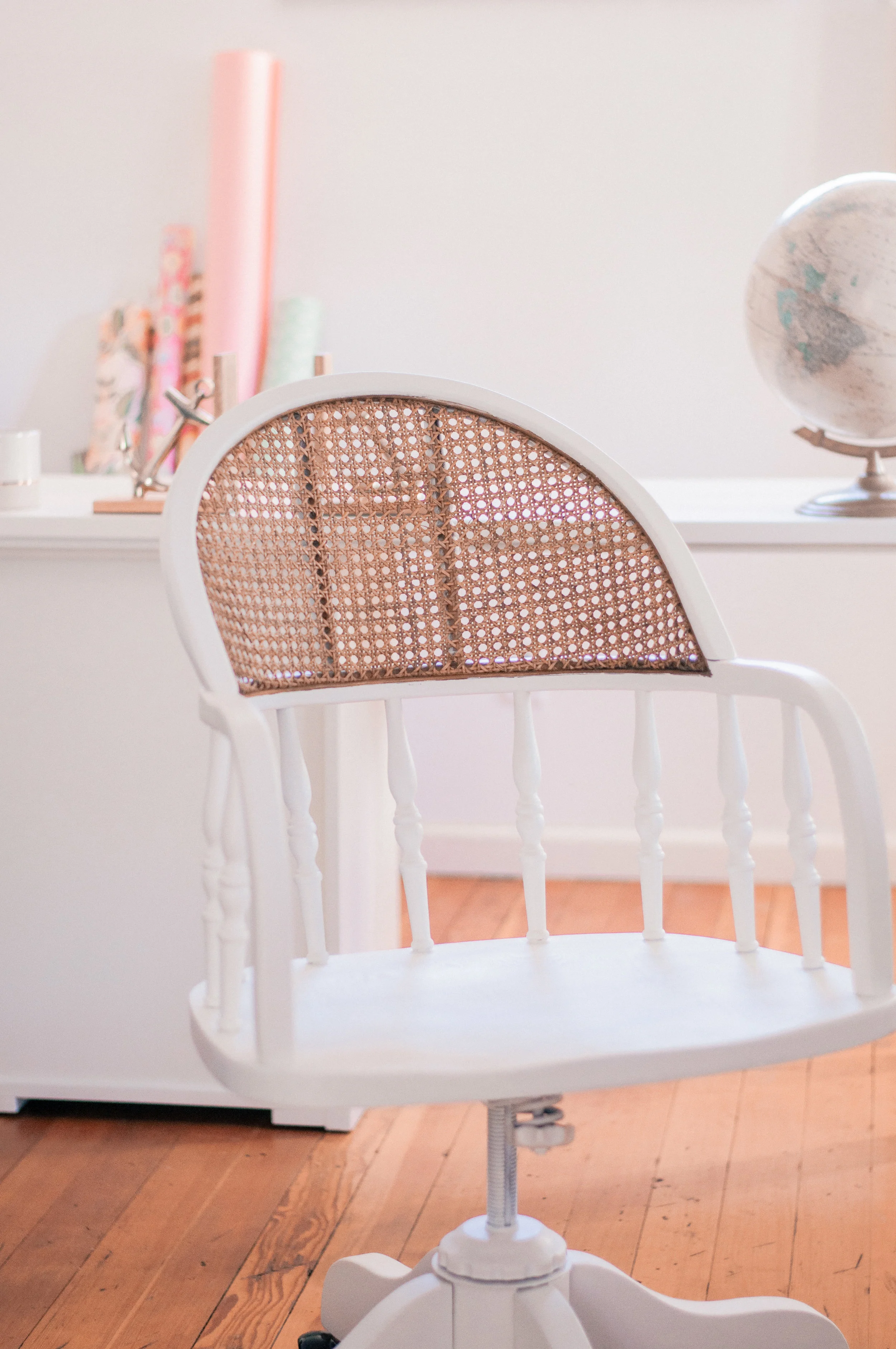Diy Painted White Cane Chair Makeover Love And Specs